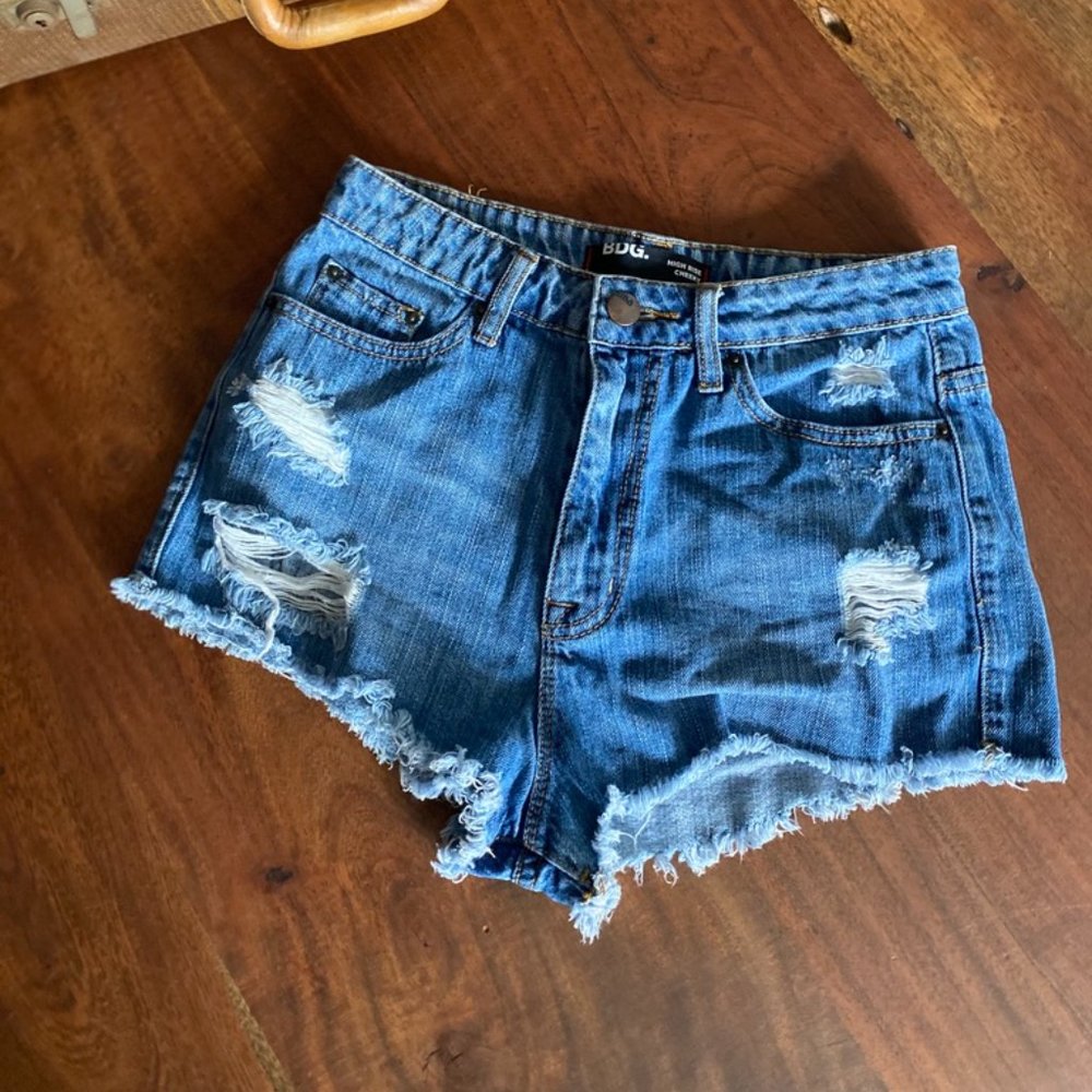 BDG | High Rise Cheeky Denim Shorts Size 27